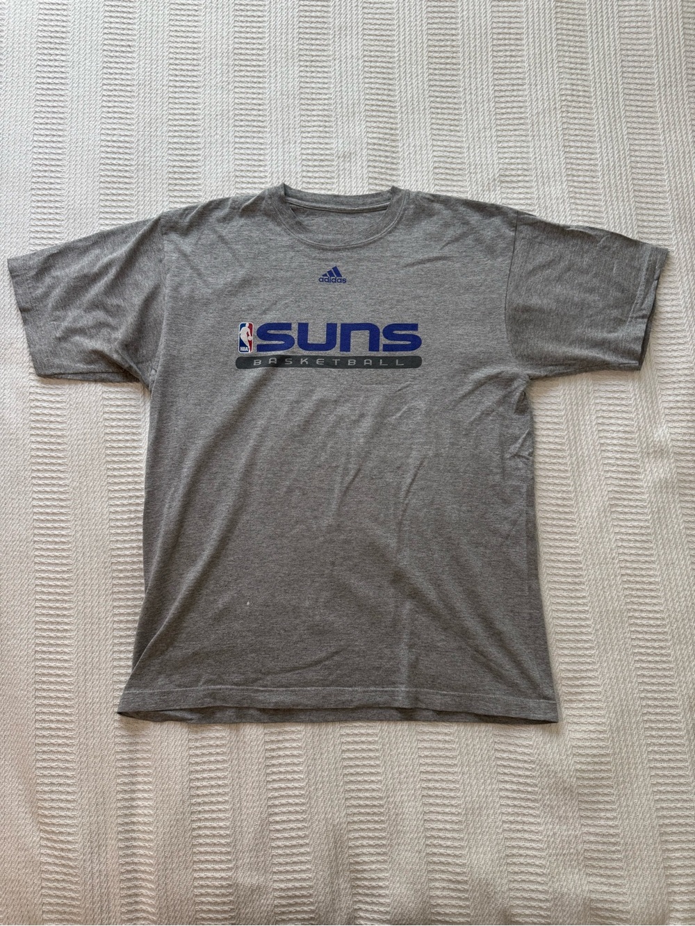adidas Gray Phoenix Suns Short Sleeve Logo Tee